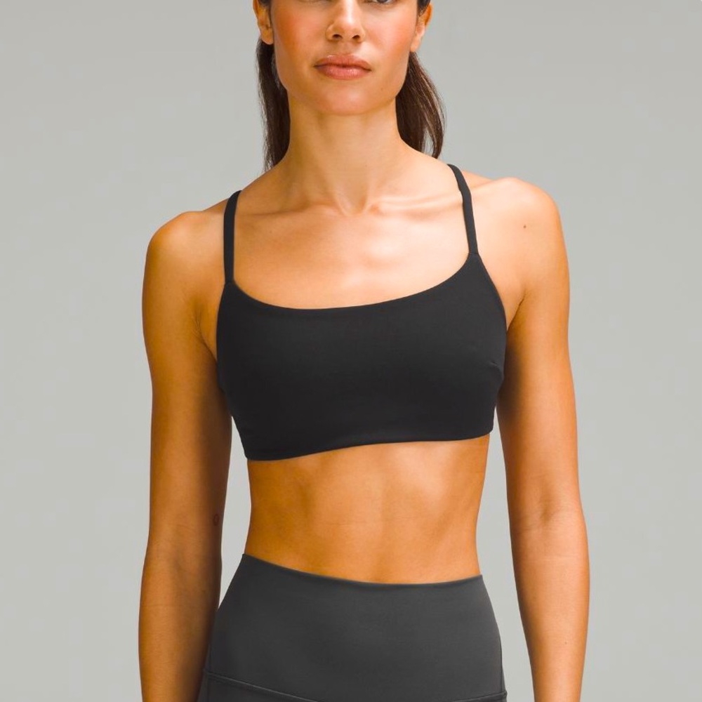 lululemon Wunder Train Strappy Racer Bra Light Support C/D size 8 Black 🖤